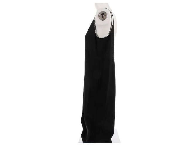 Céline Vestido largo negro de seda - vista 4
