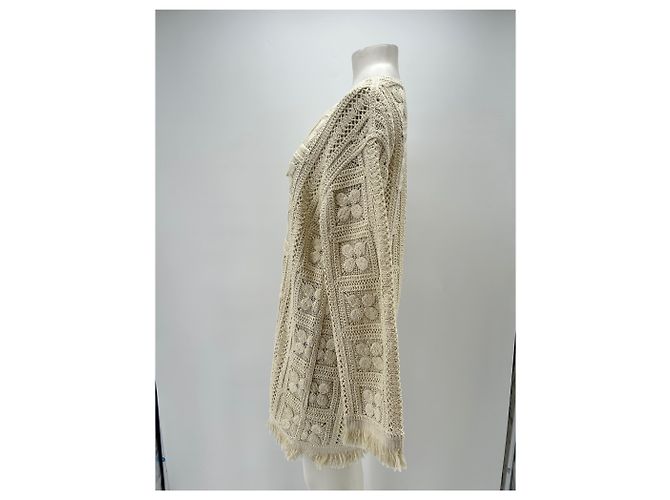 Vestido de ganchillo Isabel Marant Pour H&M Beige Algodón M - vista 4