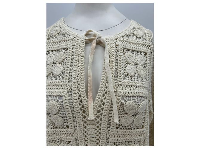 Vestido de ganchillo Isabel Marant Pour H&M Beige Algodón M - vista 5