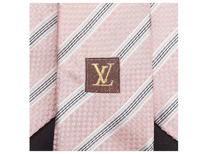 Louis Vuitton Silk Tie Brown Pink - view 3