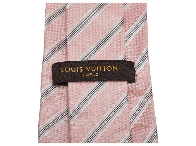 Louis Vuitton Silk Tie Brown Pink - view 4