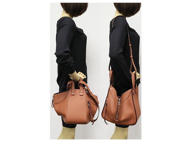 Borsa Hammock 2way in vitello classico Loewe 387.30.S35 Marrone Beige - vista 2