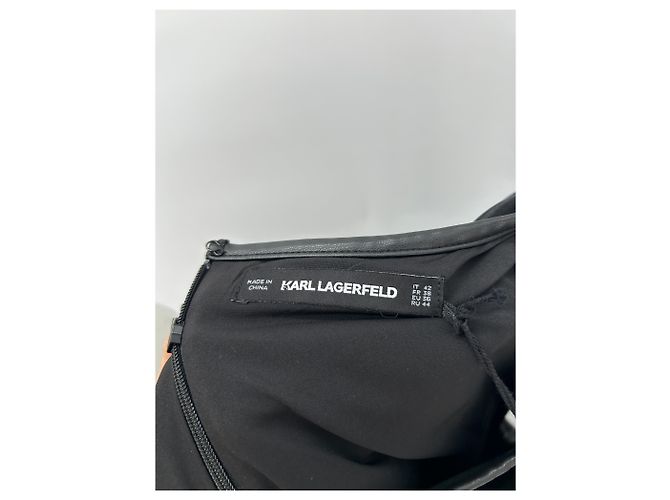 Karl Lagerfeld Kleid mit Fransen Schwarz - Ansicht 5