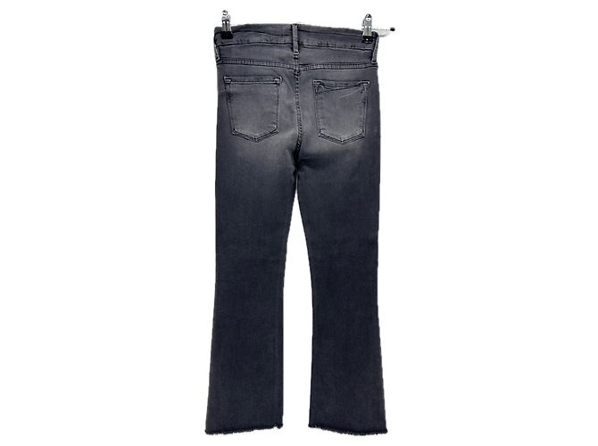 Jeans Frame Denim Gris Oscuro Desgastados - vista 2