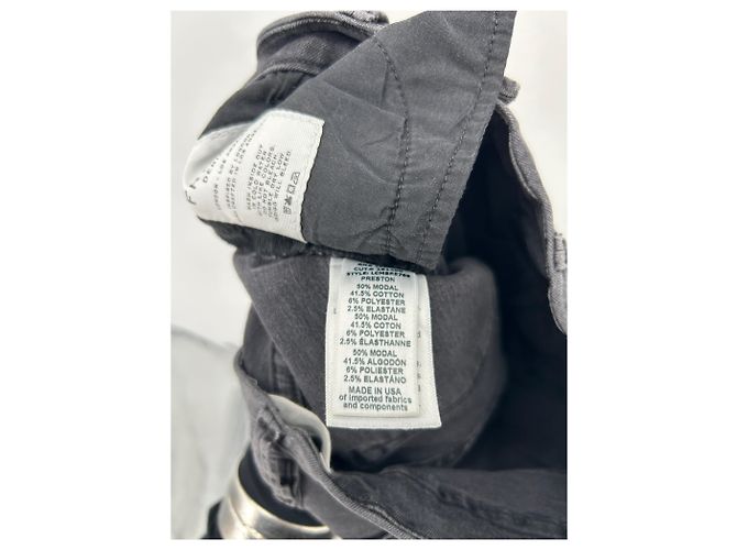 Jeans Frame Denim Gris Oscuro Desgastados - vista 4