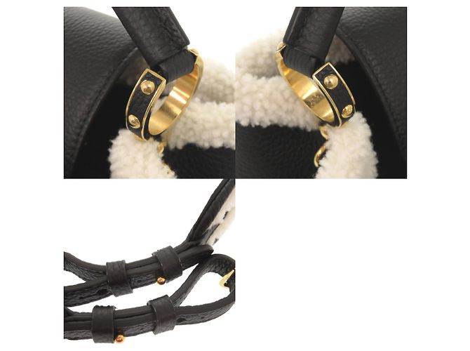Louis Vuitton Capucines MM Schwarze Handtasche - Ansicht 10