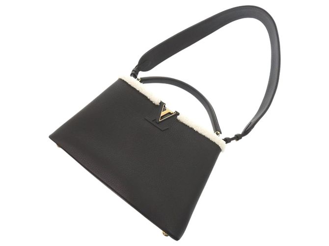 Louis Vuitton Capucines MM Schwarze Handtasche - Ansicht 7