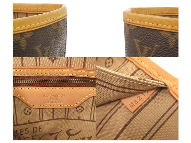 Louis Vuitton Neverfull MM Monogram Tote Bag Braun - Ansicht 10