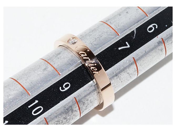 Diamantring aus Roségold C de Cartier Au750 Größe 48 Golden - Ansicht 2