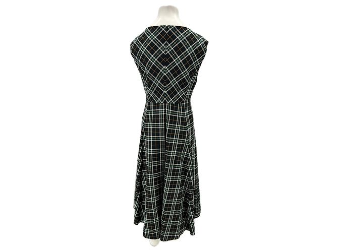 Zara Langes grünes Tartan-Kleid - Ansicht 2