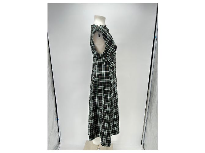 Zara Langes grünes Tartan-Kleid - Ansicht 3