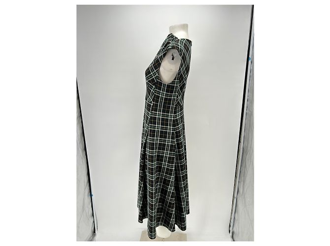 Zara Langes grünes Tartan-Kleid - Ansicht 4