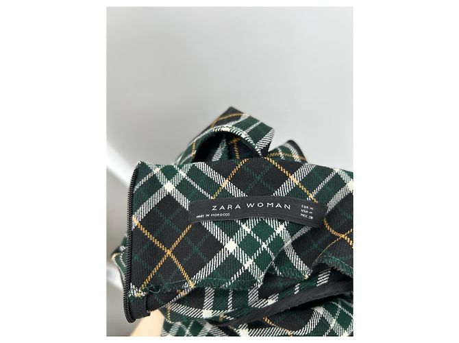 Zara Langes grünes Tartan-Kleid - Ansicht 5
