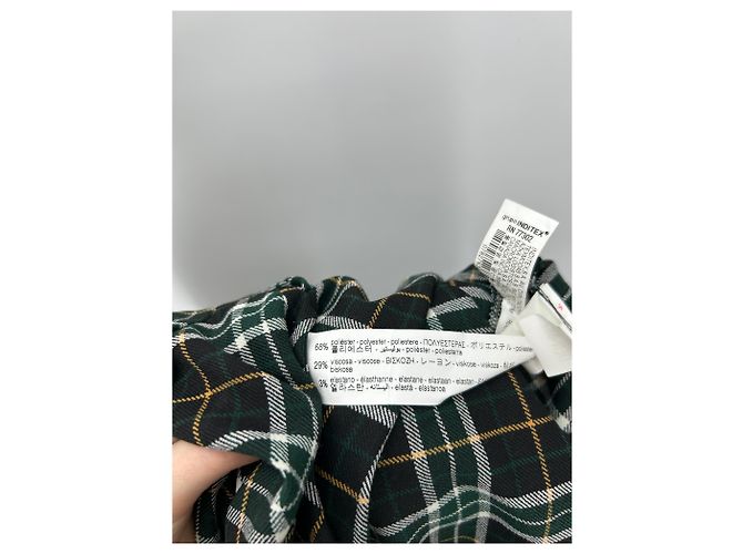 Zara Langes grünes Tartan-Kleid - Ansicht 6