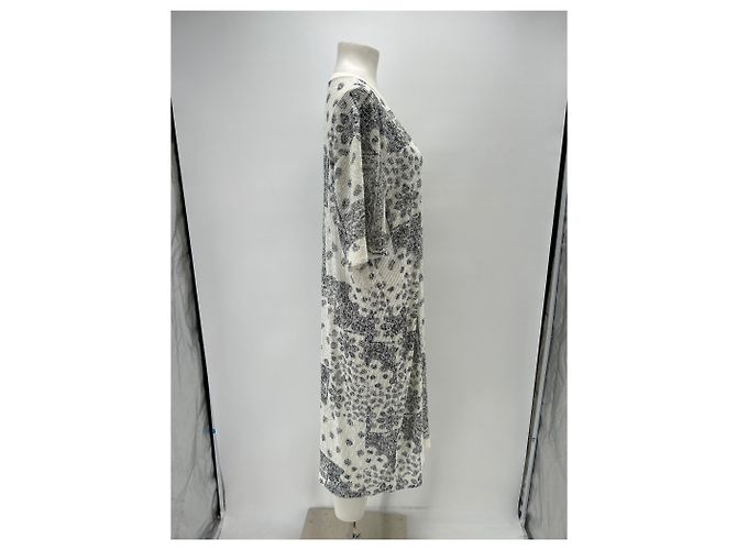 Autre Marque Robe à sequins imprimé bandana blanc et bleu White - view 3