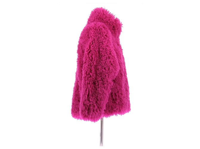 Goldbergh Chaqueta rosa chicle con piel - vista 3