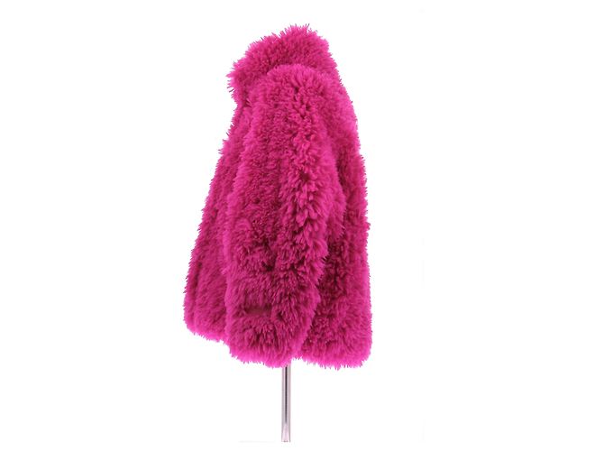 Goldbergh Chaqueta rosa chicle con piel - vista 4