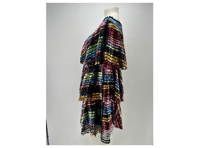 Autre Marque Robe t shirt à sequins multicolor Multiple colors - view 4