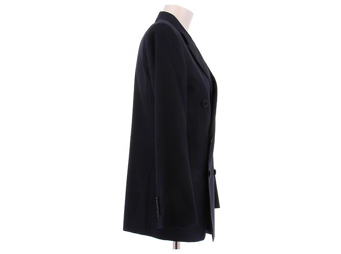 Céline Marineblauer Wollanzug - Ansicht 3