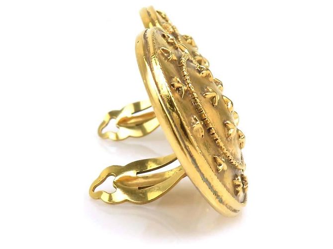 Chanel Gold Clip Ohrringe Golden - Ansicht 2