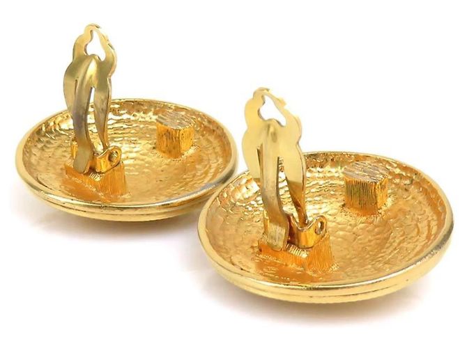 Chanel Gold Clip Ohrringe Golden - Ansicht 8