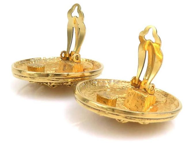 Chanel Gold Clip Ohrringe Golden - Ansicht 9