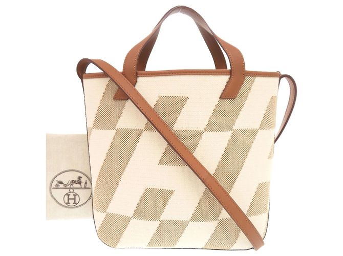 Borsa Tote/Borsa a Spalla H Ambier PM di Hermès D'oro - vista 2
