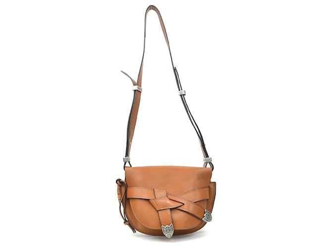 Borsa a Spalla in Pelle Loewe Marrone - vista 16