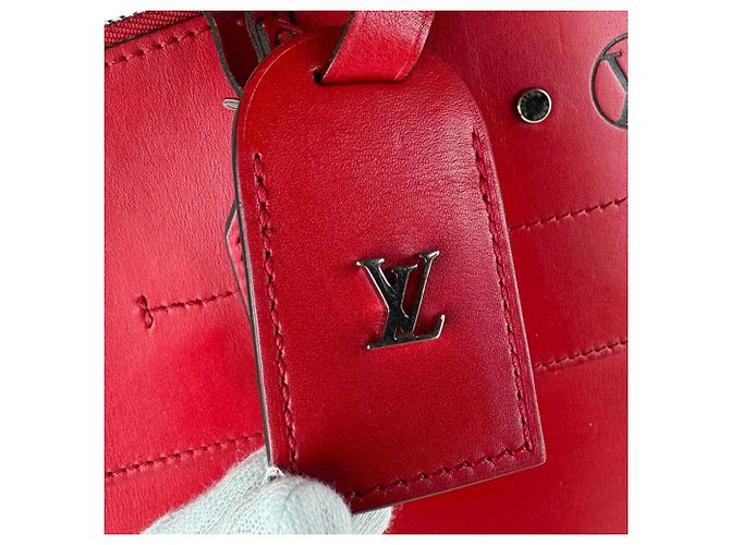 Borsa in pelle City Steamer MM di Louis Vuitton Rosso - vista 12