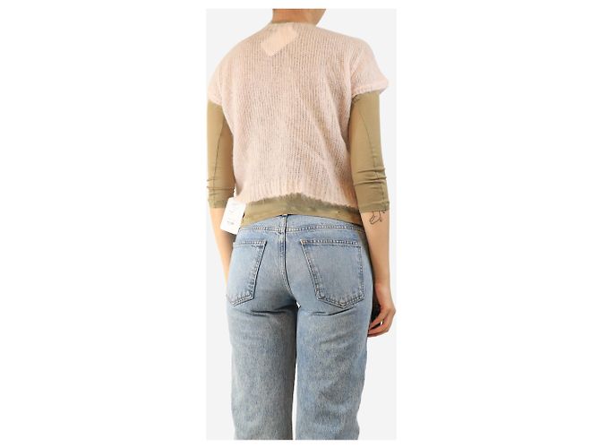 Prada Set top in maglia rosa e marrone - taglia UK 10 Multicolore - vista 2
