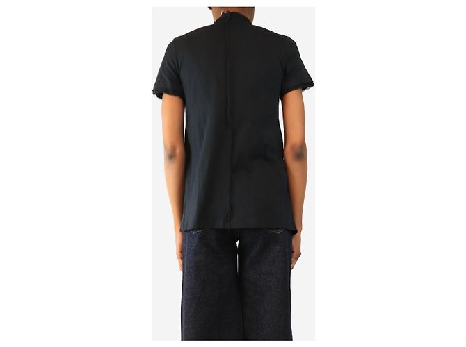 Prada Tiefmarine verziertes Bluse - Größe S Marineblau - Ansicht 2