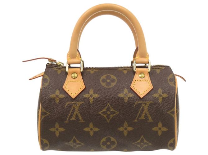 Borsa a mano Mini Speedy Monogram Louis Vuitton Marrone - vista 2