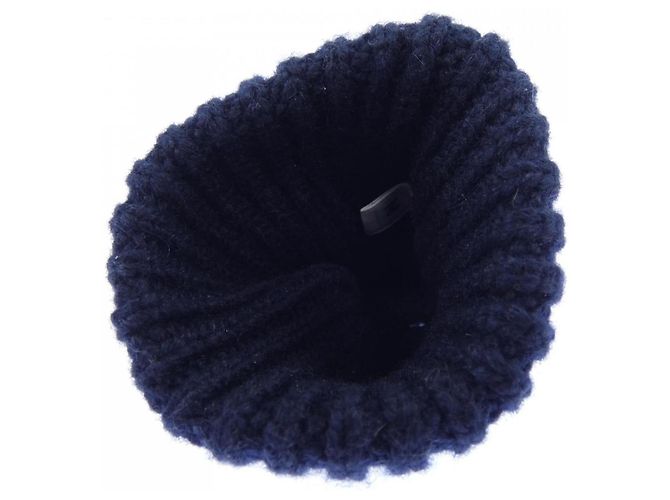 Guanti caldi in cashmere Hermès Blu navy - vista 4