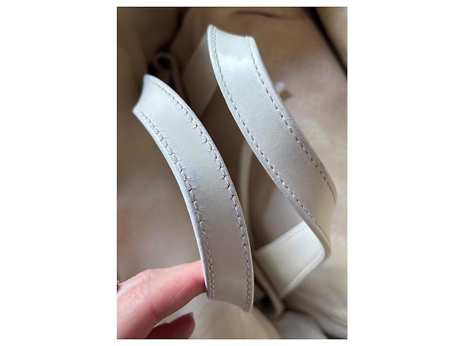 Borsa a mano Louis Vuitton Ipanema in cotone bianco - vista 13