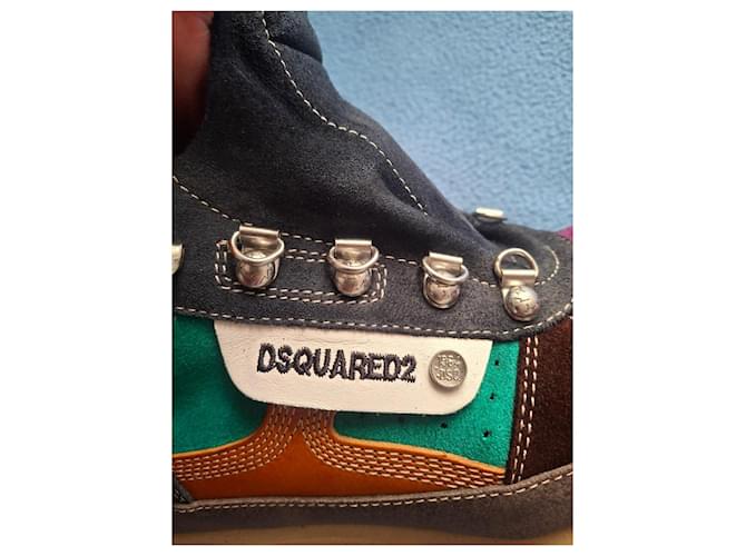 Sneakers multicolori Dsquared2 Marrone Rosso Blu Multicolore Beige Verde Porpora - vista 5