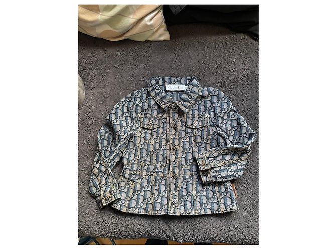 Giacca Monogramma Christian Dior Bianco Blu Grigio - vista 3