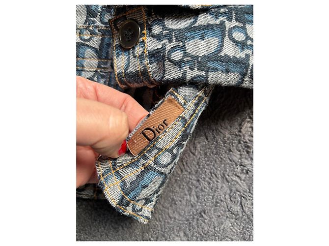Giacca Monogramma Christian Dior Bianco Blu Grigio - vista 4