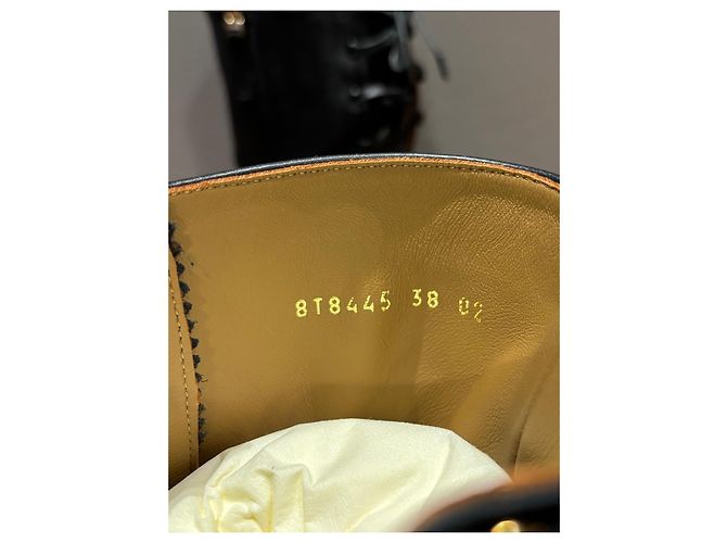Botas de combate de cuero negro con hebilla Fendi - vista 4