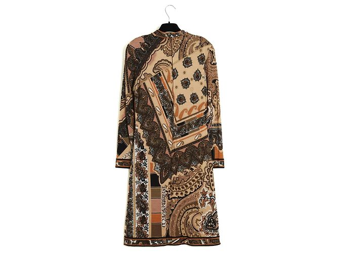 Leonard circa 1990 Vestido de Lana Boteh FR38 UK10 US8 Multicolor - vista 5