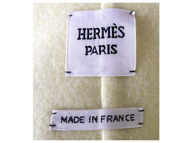 Chaqueta con capucha de cachemira de doble cara amarillo ácido Hermès - vista 6