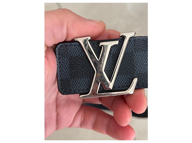 Cintura Louis Vuitton Damier Graphite Nero - vista 6
