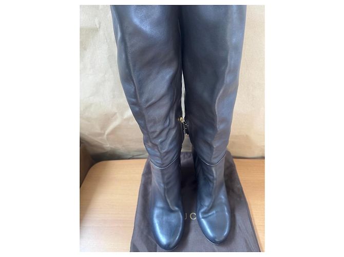 Botas altas de cuero negro Gucci - vista 4