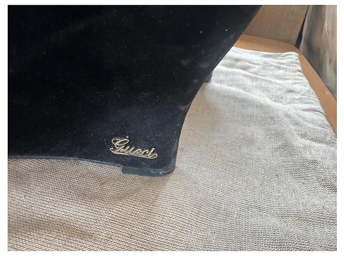 Stivaletti in camoscio nero Gucci - vista 2