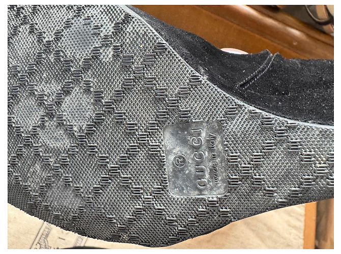 Stivaletti in camoscio nero Gucci - vista 4