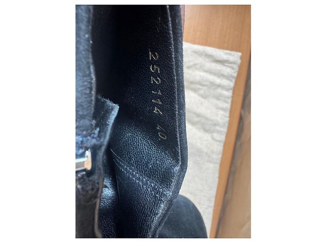 Stivaletti in camoscio nero Gucci - vista 5