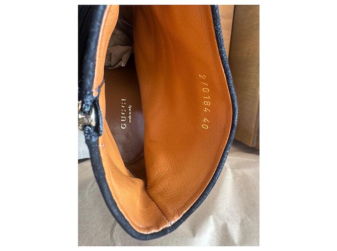 Botines Gucci de ante negro con flecos - vista 6