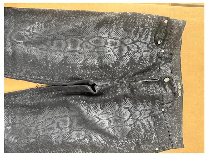 Roberto Cavalli Denim-Hosen mit Python-Druck Schwarz - Ansicht 2