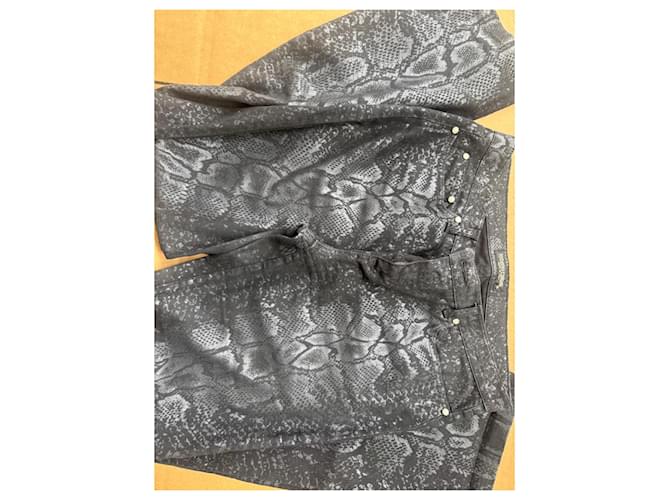 Roberto Cavalli Denim-Hosen mit Python-Druck Schwarz - Ansicht 3