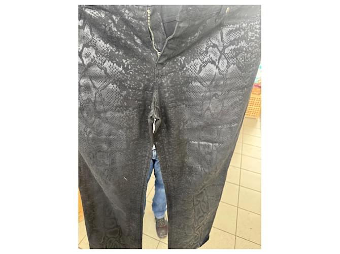 Roberto Cavalli Denim-Hosen mit Python-Druck Schwarz - Ansicht 4