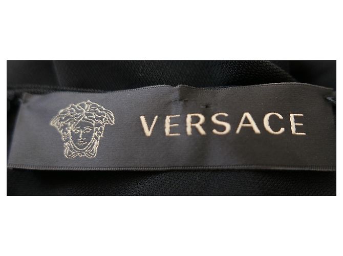 Versace Drapiertes Kleid mit einem Ärmel Schwarz - Ansicht 6